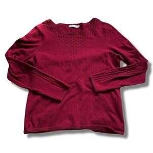 Reitmans Red Long Sleeve Top – Size M | Bold Basics | Fall Capsule |